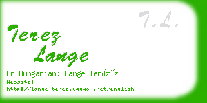 terez lange business card